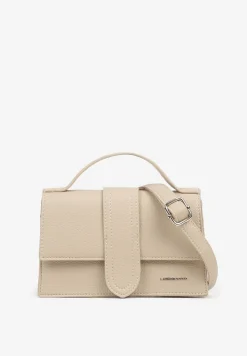 Ciemnobeżowa Mała Torebka Listonoszka z Klapą Savirielle