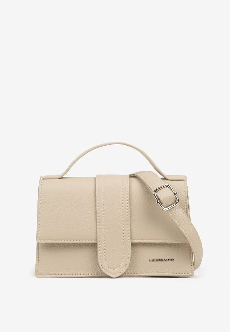 Ciemnobeżowa Mała Torebka Listonoszka z Klapą Savirielle