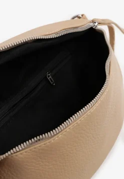 Ciemnobeżowa Nerka z Materiałowym Paskiem w Mozaikowe Wzorki Delavinea