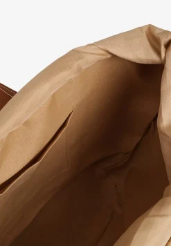 Ciemnobeżowa Pleciona Torebka o Fasonie Koszyka z Rączkami Corallie