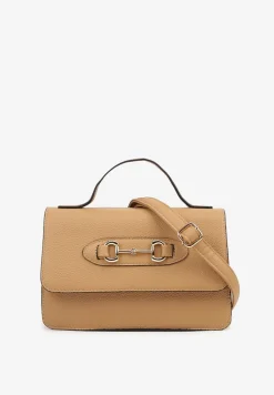 Ciemnobeżowa Torebka Prostokątna w Typie Listonoszki z Paskiem Regulowanym Naniviia