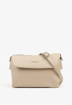 Ciemnobeżowa Torebka Typu Listonoszka w Klasycznym Stylu Izamara