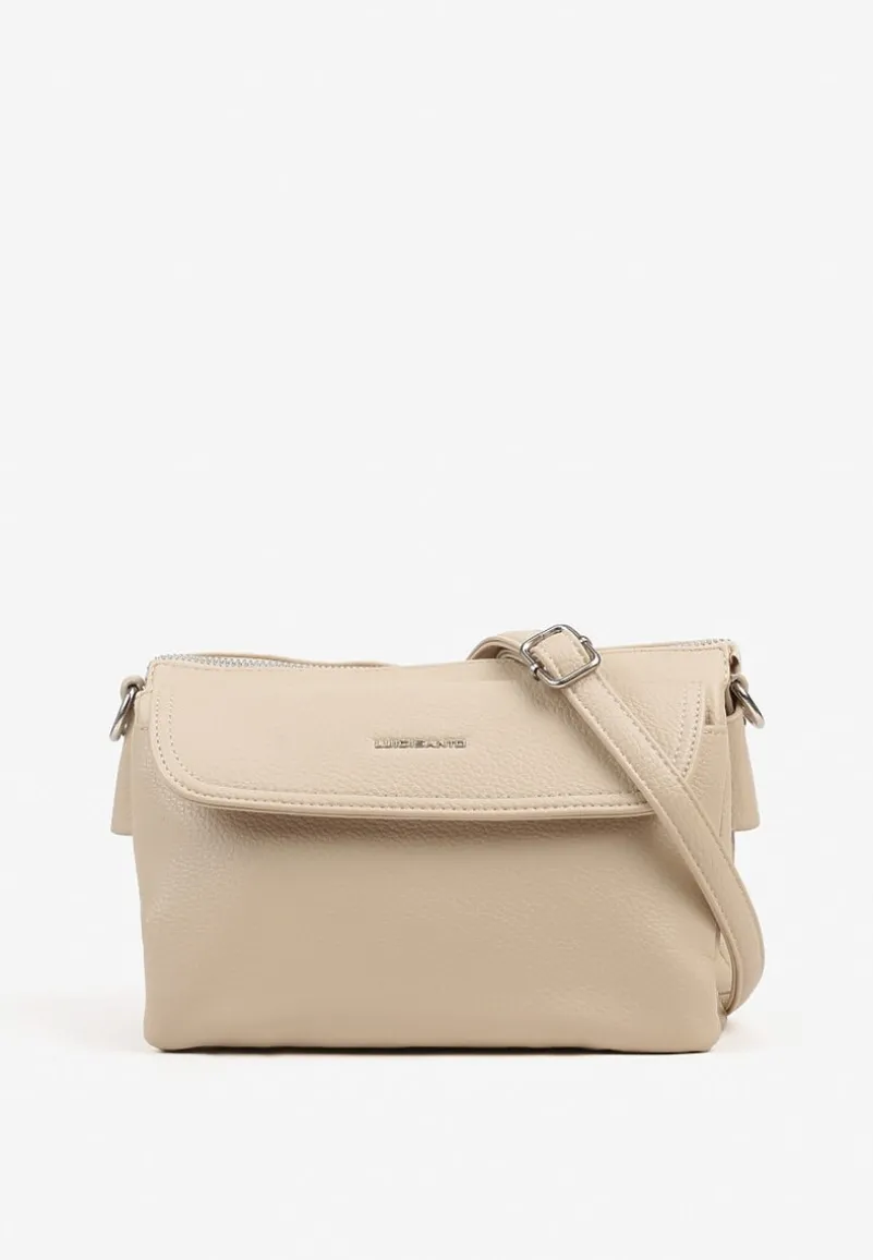 Ciemnobeżowa Torebka Typu Listonoszka w Klasycznym Stylu Izamara