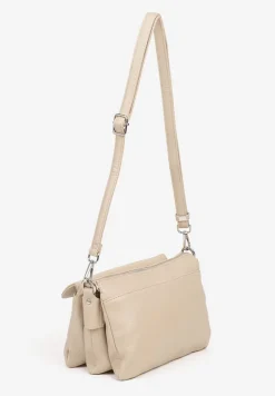 Ciemnobeżowa Torebka Typu Listonoszka w Klasycznym Stylu Izamara