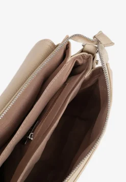 Ciemnobeżowa Torebka Typu Listonoszka w Klasycznym Stylu Izamara