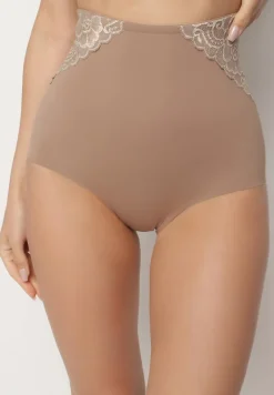 Ciemnobeżowe Majtki Modelujące High Waist Savirolle
