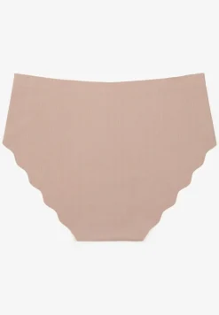 Ciemnobeżowe Majtki Typu Figi Ozdobione Falbanką Lilivies