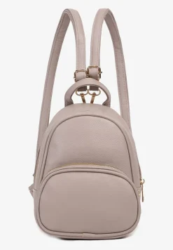 Ciemnobeżowy Casualowy Plecak z Regulowanymi Odpinanymi Paskami Nelarise