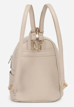 Ciemnobeżowy Casualowy Plecak z Tłoczonym Wzorem i Regulowanymi Odpinanymi Paskami Nelarose