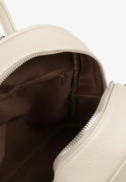 Ciemnobeżowy Mały Plecak z Dodatkową Saszetką i Kieszenią z Suwakiem Pasianne