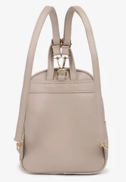 Ciemnobeżowy Plecak na Ramiączkach z Regulacją Wykończony Suwakami Nelsey