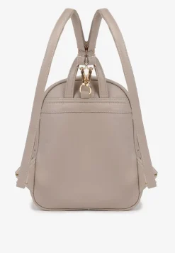 Ciemnobeżowy Plecak Ozdobiony Delikatnym Tłoczeniem Arseki