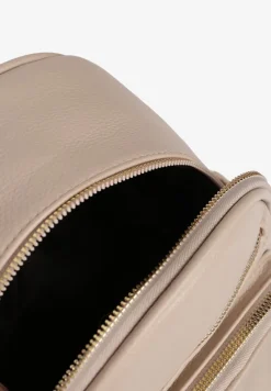 Ciemnobeżowy Plecak Ozdobiony Suwakami z Odpinanymi Paskami z Regulacją Nelmira