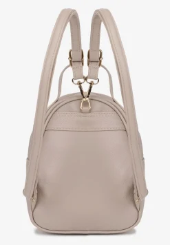 Ciemnobeżowy Plecak Pikowany z Odpinanymi Paskami z Regulacją Zapinany na Suwak Nenatia