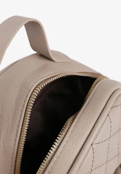 Ciemnobeżowy Plecak Pikowany z Odpinanymi Paskami z Regulacją Zapinany na Suwak Nenatia