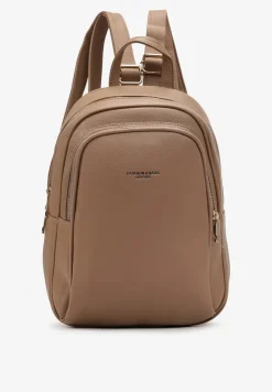 Ciemnobeżowy Plecak w Miejskim Stylu z Regulowanymi Szelkami Armanette