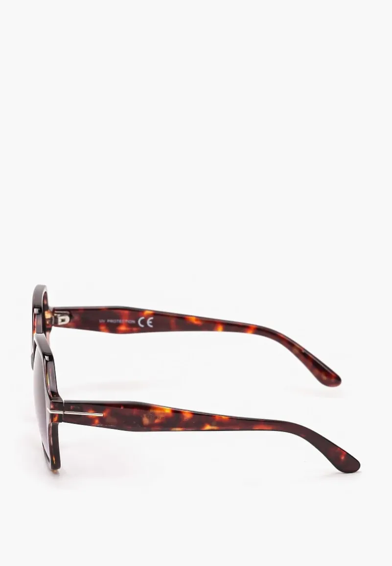 Ciemnobrązowe Kwadratowe Okulary Przeciwsłoneczne Alazire