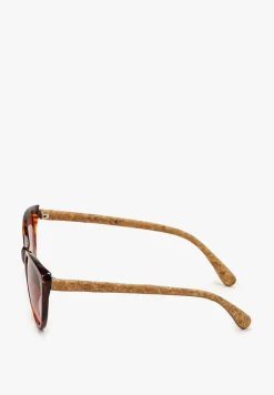 Ciemnobrązowe Okulary Przeciwsłoneczne Klasyczne z Cienkimi Oprawkami Cucanne