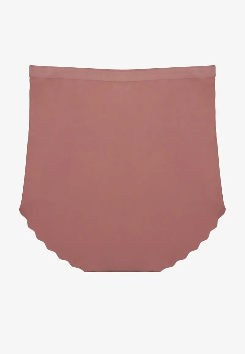 Ciemnofioletowa Bezszwowa Bielizna modelująca Majtki High Waist Falawena