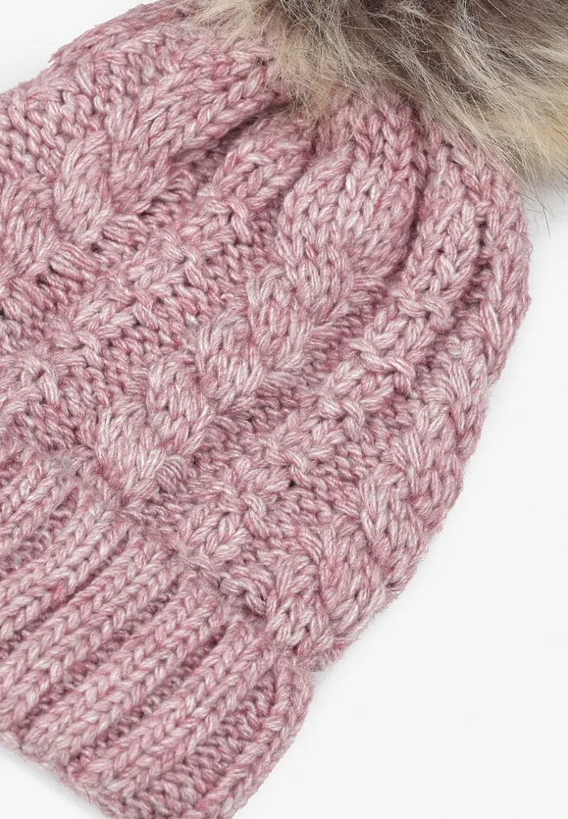 Ciemnoróżowa Czapka z Wełną Clout