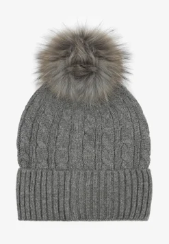 Ciemnoszara Czapka z Kaszmirem i Bawełną Don’t Leave Me