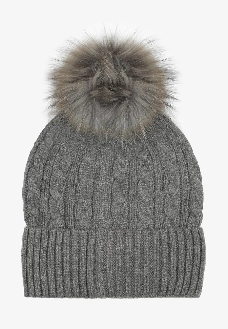 Ciemnoszara Czapka z Kaszmirem i Bawełną Don’t Leave Me