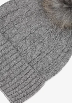 Ciemnoszara Czapka z Kaszmirem i Bawełną Don’t Leave Me