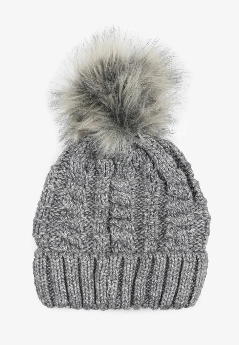 Ciemnoszara Czapka z Wełną Clout