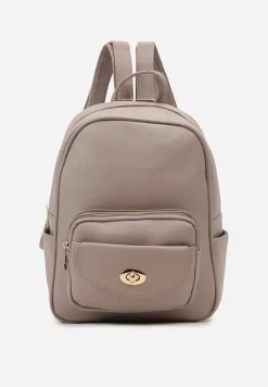 Ciemnoszary Mały Plecak w Stylu Casual z Imitacji Skóry Arxena