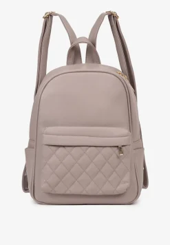 Ciemnoszary Plecak z Ozdobnym Pikowaniem na Szelkach Verrilla