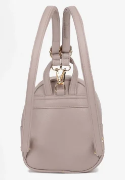 Ciemnoszary Plecak z Regulowanymi Odpinanymi Paskami i Ozdobną Kieszonką na Magnes Nelvera