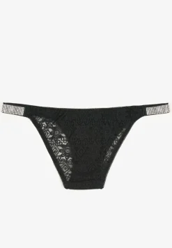 Ciemnozielone Bawełniane Majtki Figi z Koronki Ozdobione Cyrkoniami Elenivia