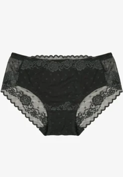 Ciemnozielone Koronkowe Majtki Figi z Bawełny Kelista