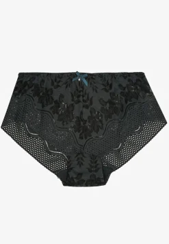 Ciemnozielone Majtki Figi Ozdobione Kokardą i Koronką Pariste