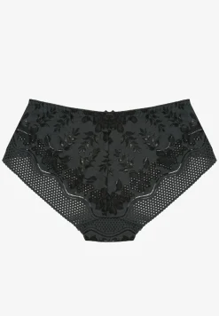 Ciemnozielone Majtki Figi Ozdobione Kokardą i Koronką Pariste