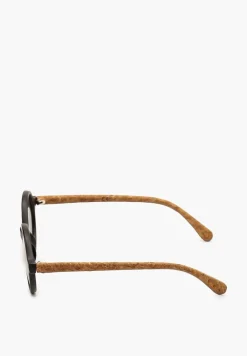 Ciemnozielone Przeciwsłoneczne Okulary z Okrągłymi Oprawkami Opivia