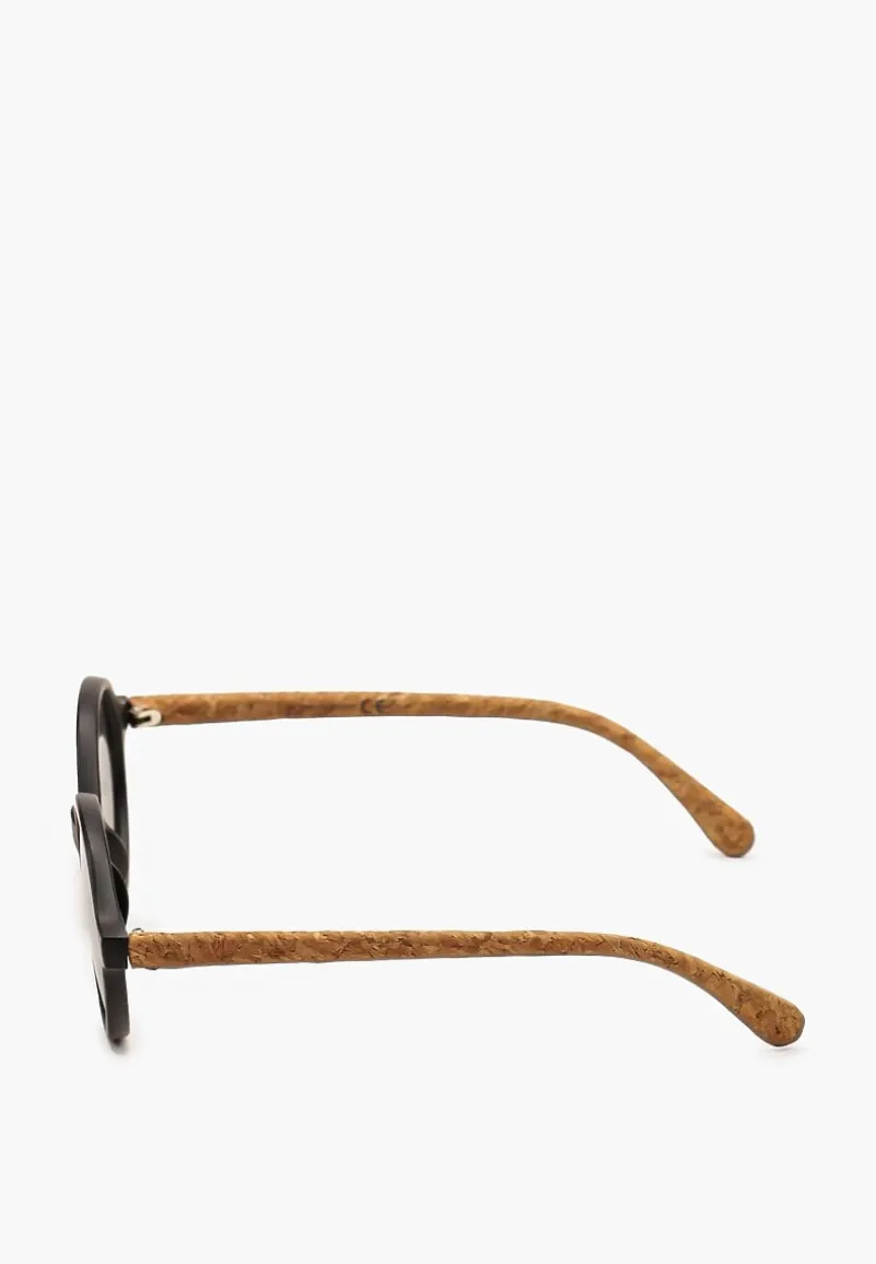 Ciemnozielone Przeciwsłoneczne Okulary z Okrągłymi Oprawkami Opivia