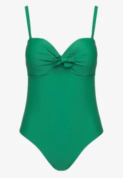 Ciemnozielony Strój Kąpielowy z Ozdobnym Wiązaniem Temelea