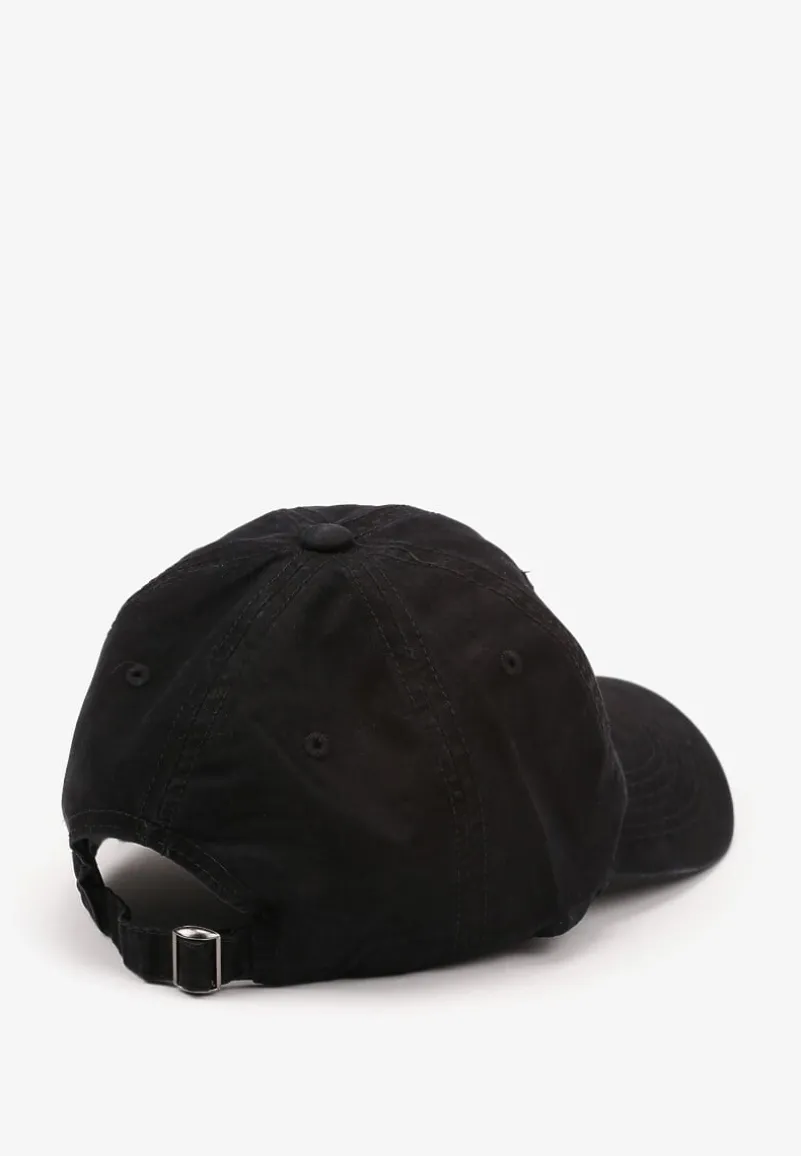 Czarna Bawełniana Czapka z Daszkiem Zdobiona Napisem Reitenia