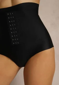 Czarna Bielizna modelująca Majtki Typu Figi High Waist Salanovia