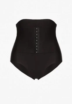 Czarna Bielizna modelująca Majtki Typu Figi High Waist Salanovia