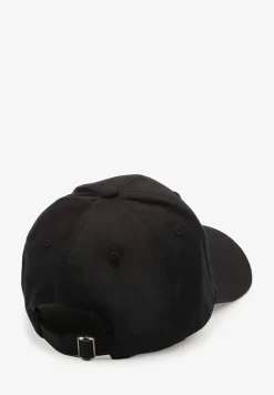 Czarna Czapka z Bawełny z Daszkiem i Napisem Mirazi