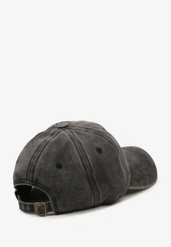 Czarna Czapka z Daszkiem z Bawełny Gliss