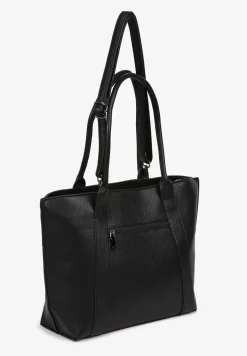 Czarna Duża Torebka Tote w Stylu Casual Firpio
