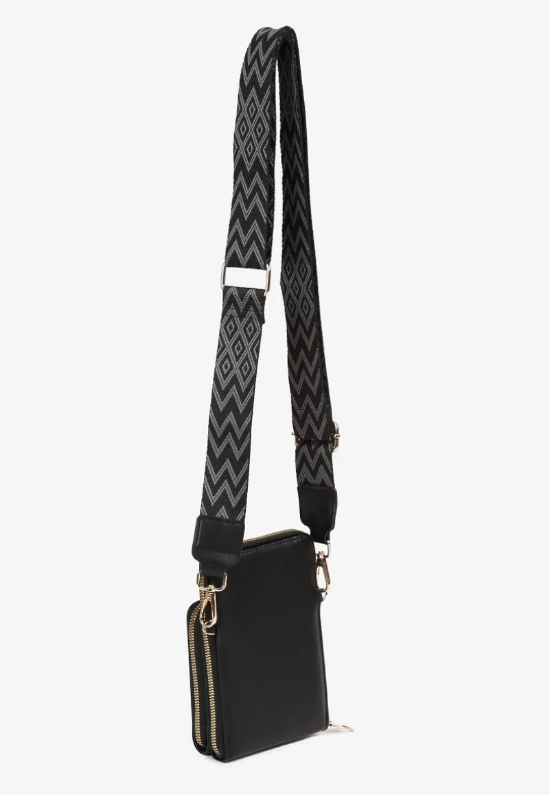 Czarna Dwukomorowa Torebka w Stylu Etui Virseki