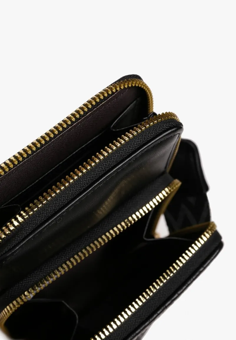 Czarna Dwukomorowa Torebka w Stylu Etui Virseki