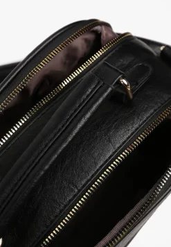 Czarna Dwukomorowa Torebka Casualowa na Ramię Kaivonne