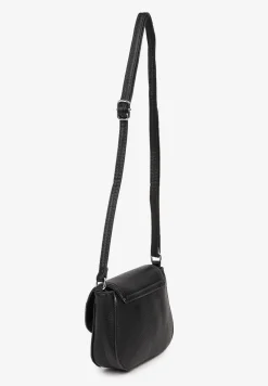 Czarna Mała Torebka Listonoszka Zdobiona Kokardą Nalieve