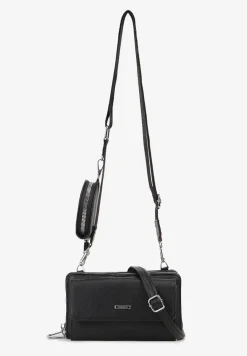 Czarna Mała Torebka z Dwiema Komorami i Dodatkowymi Odpinanymi Paskami Sialitha