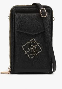 Czarna Mała Torebka z Metaliczną Ozdobą Seniffia